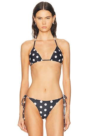 Juillet Hollis Bikini Top in Black