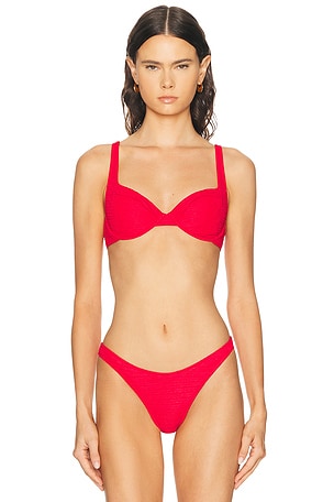Juillet Cate Bikini Top in Red
