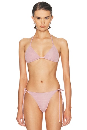 Juillet Hollis Bikini Top in Pink