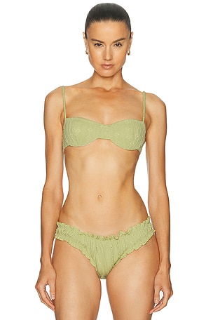 Juillet Ingrid Bikini Top in Green