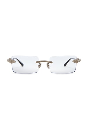 James Oro Serpent Authentic Glasses in White