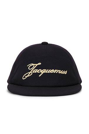 JACQUEMUS La Casquette Lana in Navy