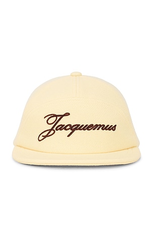 JACQUEMUS La Casquette Lana in Yellow