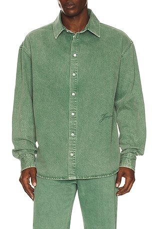 JACQUEMUS La Chemise De-nimes Simon in Green