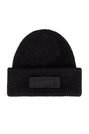 JACQUEMUS Le Bonnet Gros Grain in Black
