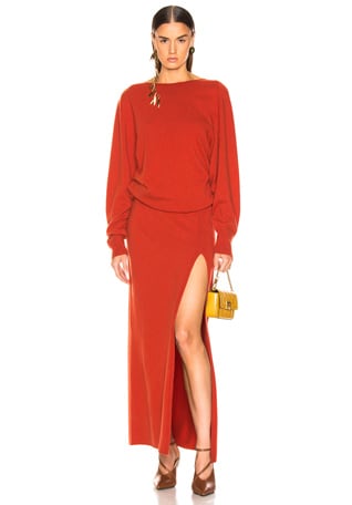 JACQUEMUS Jemaa Dress in Orange,Red