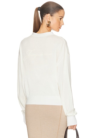 JACQUEMUS Le Cardigan Brode in White
