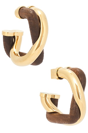 JACQUEMUS Les Boucles Doppio in Metallic Gold