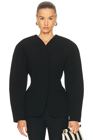 JACQUEMUS La Veste Ovalo in Black