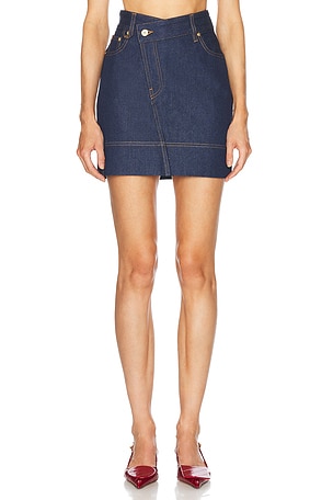 JACQUEMUS La Mini Jupe De-nimes in Denim-Dark