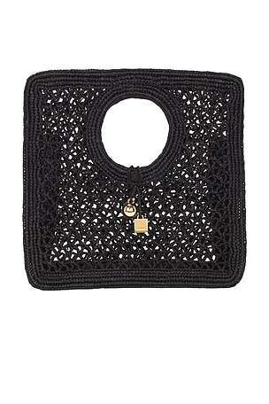 JACQUEMUS Le Petit Carre Spiaggia in Black