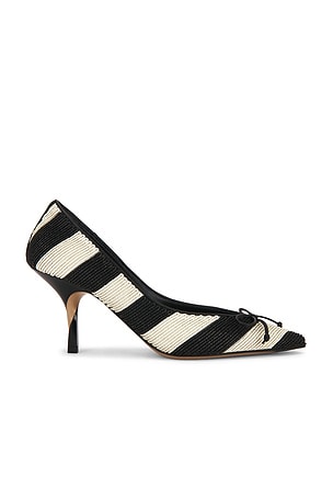 JACQUEMUS Les Escarpins Tourni in Black,White