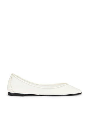 JACQUEMUS Les Ballerines Ovalo in White
