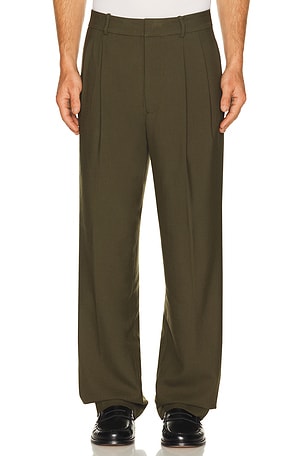 SIMKHAI Julian Pleated Trouser in Green