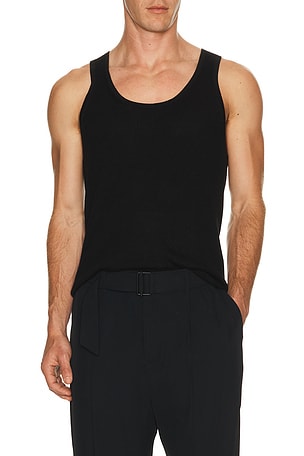 SIMKHAI Idris Ribbed Tank in Black