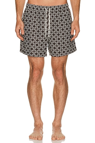 SIMKHAI Malachi Swim Shorts in Brown