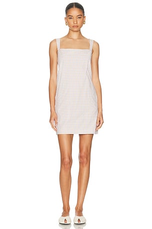 SIMKHAI Sloan Mini Dress in Beige