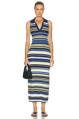 SIMKHAI Kerrin Midi Dress in Blue