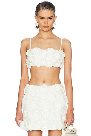 SIMKHAI Delia Bra Top in White