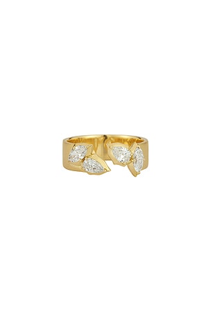 Jade Trau Poppy Open Band in Metallic Gold