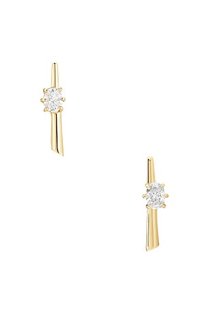 Jade Trau Rae Stud Earrings in Metallic Gold