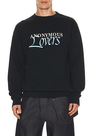 JW Anderson Anonymous Lovers Sweatshirt in Black