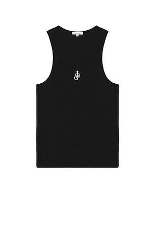 JW Anderson Anchor Embroidery Vest in Black