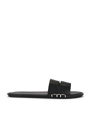 JW Anderson Loafer Slide Sandal in Black