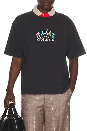 KidSuper Jumping The Stars Tee in Black