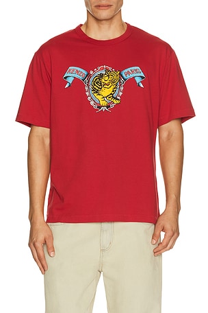 Kenzo Jumping Tiger Classic T-Shirt in Red