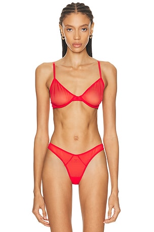 Kiki de Montparnasse Brienne Molded Demi Bra in Red