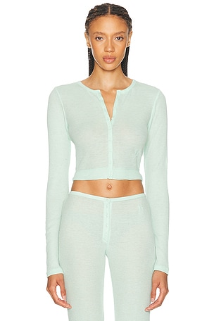 Kiki de Montparnasse Tricot Gaufr Baby Cardigan in Mint