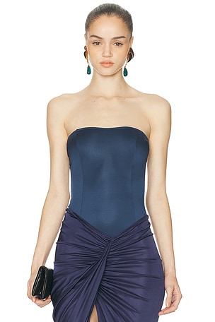 Kiki de Montparnasse Eclat Jersey Bodysuit in Slate