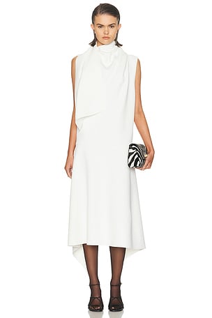KHAITE Loell Dress in White