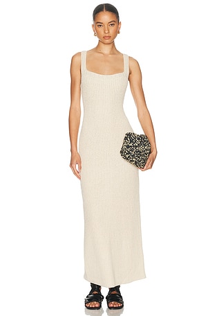 KHAITE Lex Dress in Cream