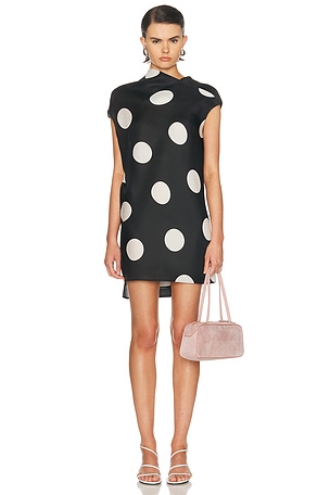 KHAITE Tatia Dress in Black,White