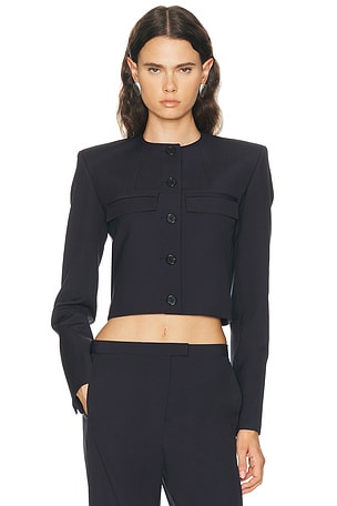 KHAITE Roto Jacket in Navy