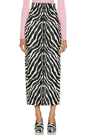 KHAITE Loxley Skirt in Black,White