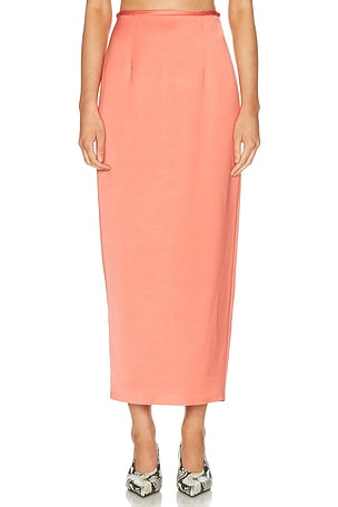 KHAITE Winton Skirt in Peach