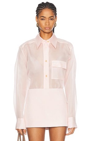 KHAITE Yatty Top in Pink