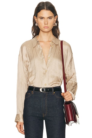 KHAITE Goya Top in Neutral