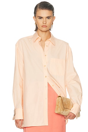 KHAITE Newton Top in Peach