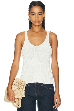 KHAITE Val Top in White