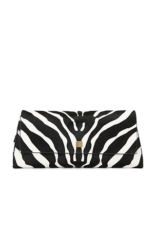 KHAITE Audrey Clutch in Black,White