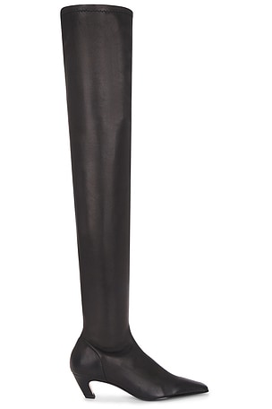 KHAITE Arizona Over The Knee Boot in Black