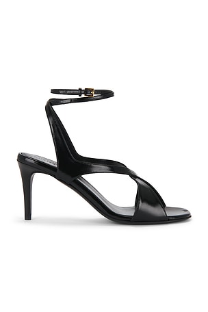 KHAITE Liria Ankle Strap 75 Sandal in Black