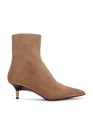 KHAITE Bella Ankle 55 Boot in Brown