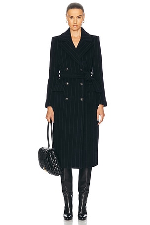 The Row Malika Coat in Black | FWRD The Row Malika Coat in Black | FWRD