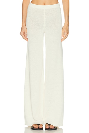 L'Academie Lilyann Knit Pant in Cream