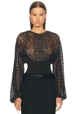 L'Academie by Marianna Abri Top in Black